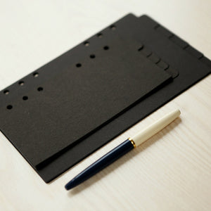 Planner all black index filler papers