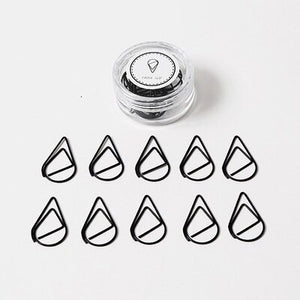 water drop metal paper clips